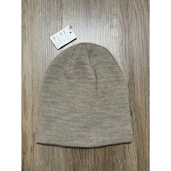 Y2K Lost Skateboarding Brown Pink Knit Beanie Hat - Picture 2 of 5